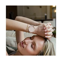 Vincero Women's Cuban Link Bracelet in Polished Rose Gold-Plated Sterling Silver