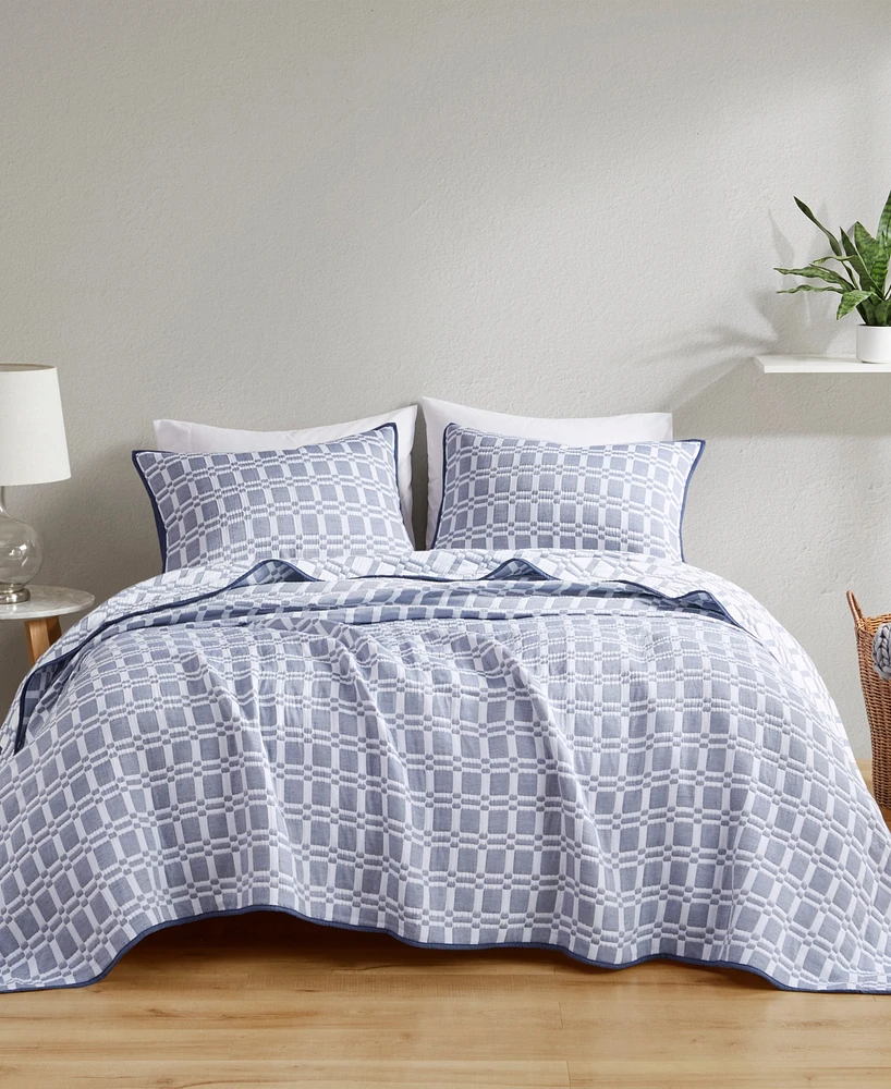 Madison Park Harlow Reversible Matelasse 3-Pc. Coverlet Set, King/California King