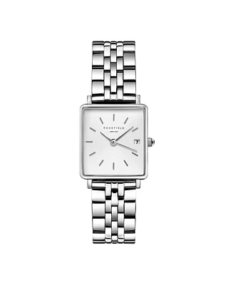 Rosefield Boxy Xs Women's Silver Tone Stainless Steel Bracelet Watch 24mm