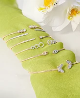 Wrapped Diamond Butterfly Cuff Bangle Bracelet (1/6 ct. t.w.) in 14k Gold, Created for Macy's