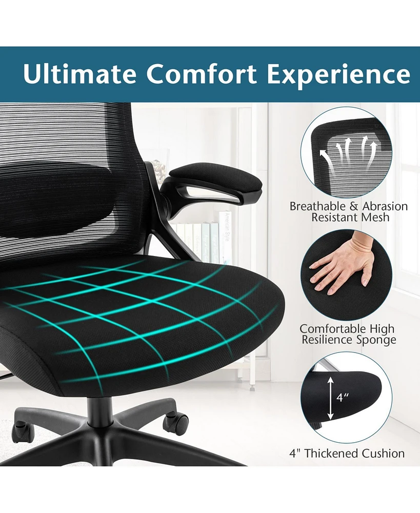 Adjustable Swivel Task Chair Ergonomic Office Chair with Adjustable Lumbar Support