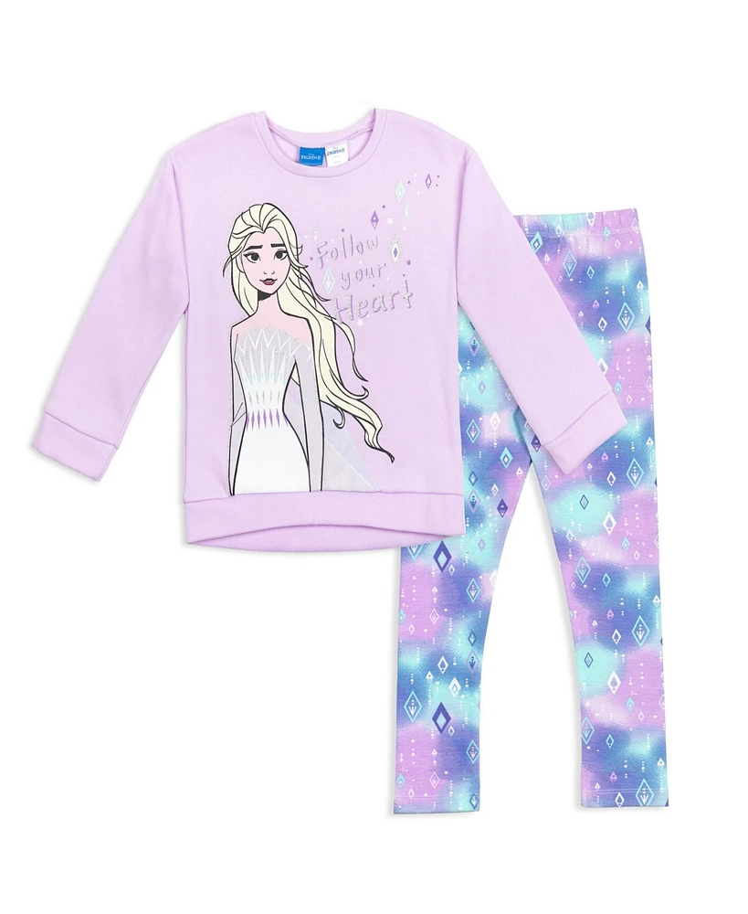 Frozen Toddler Girls Disney Sweatshirt and Leggings Outfit Set