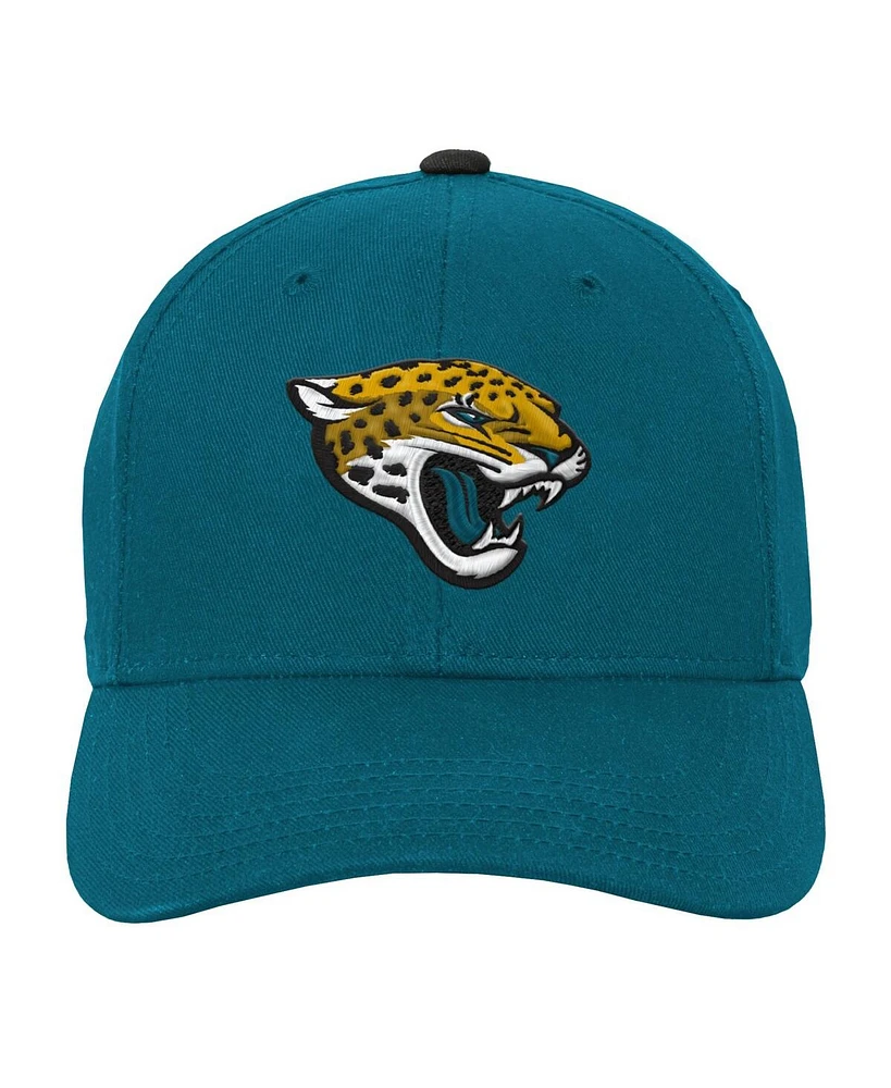 Outerstuff Big Boys and Girls Teal Jacksonville Jaguars Team Pre-Curved Adjustable Hat