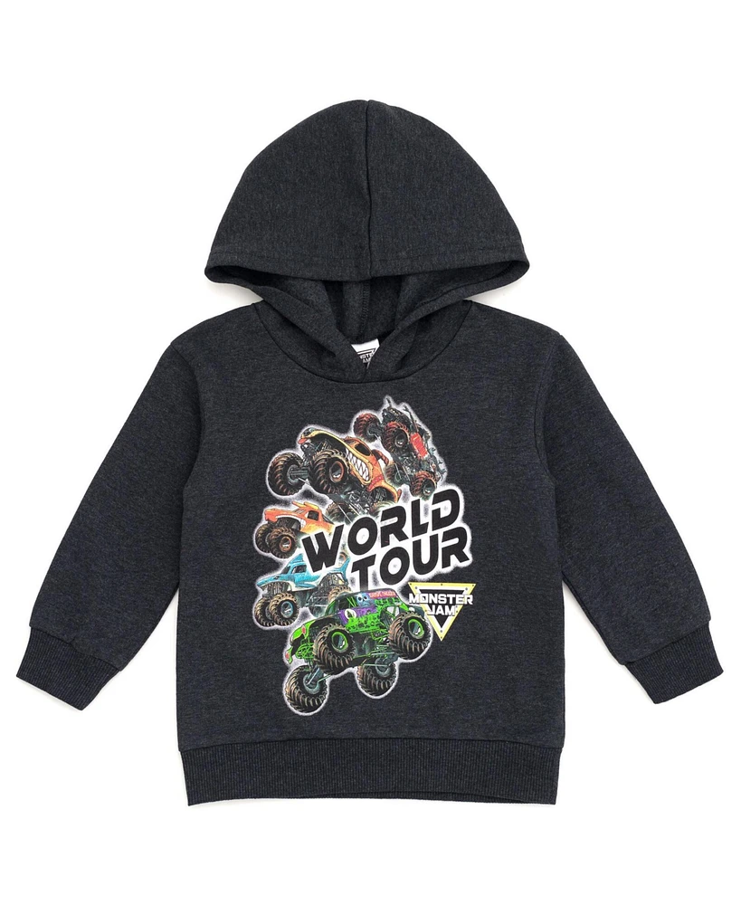 Monster Jam Little Boys Grave Digger Mutt Megalodon Fleece Pullover Hoodie & Pants to