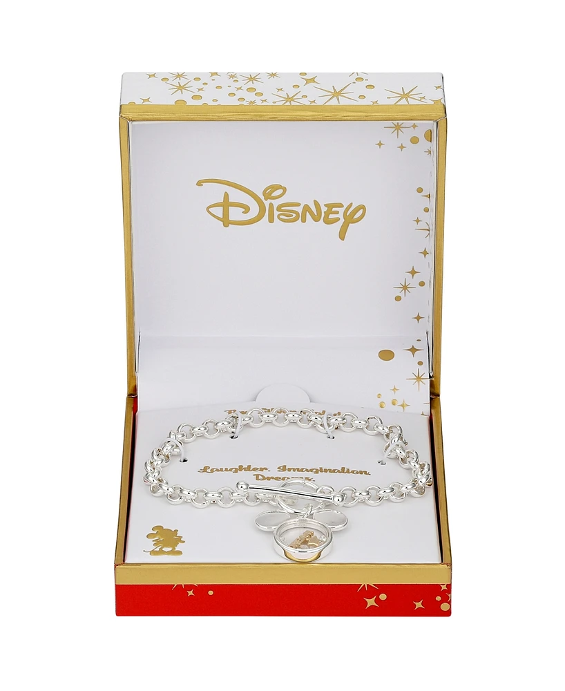 Disney Cubic Zirconia Mickey Mouse "Dream" Shaker Bracelet