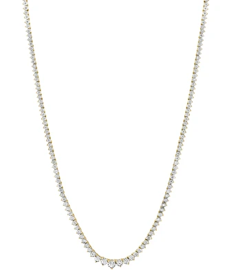 Effy Lab Grown Diamond Graduated 15" Tennis Necklace (1-7/8 ct. t.w.) in 14k Two-Tone Gold