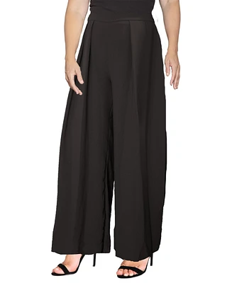 Plus High Rise Palazzo Wide Leg Pants