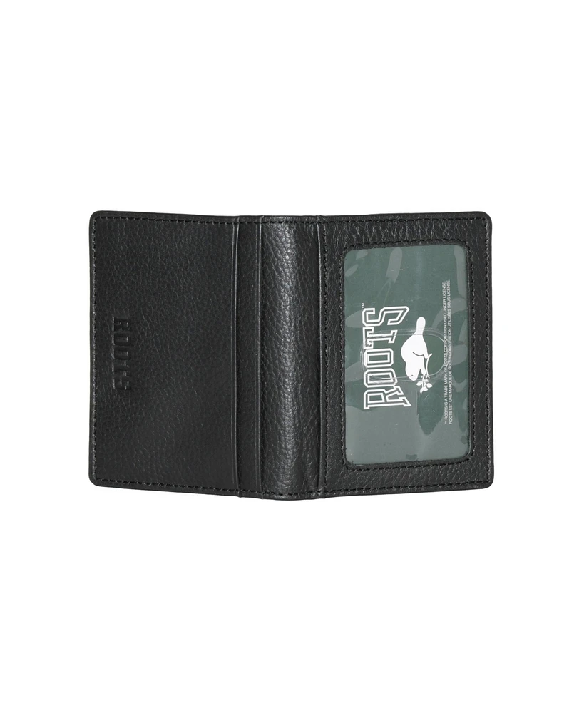 Roots Men's Men Leather Slimfold Wallet with Removable Id