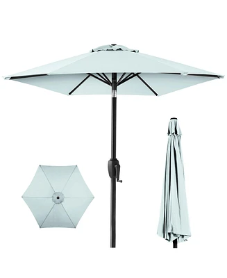 Best Choice Products 7.5ft Heavy-Duty Outdoor Market Patio Umbrella w/ Push Button Tilt