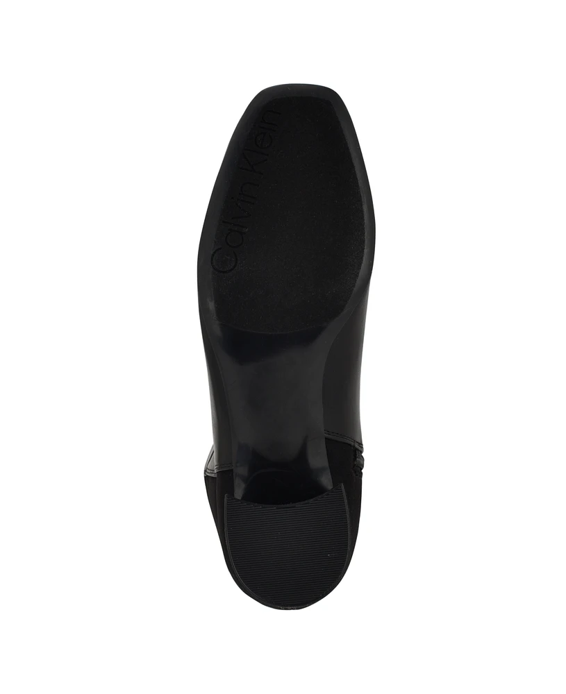 Calvin Klein Women's Pemmie Block Heel High Shaft Dress Boots