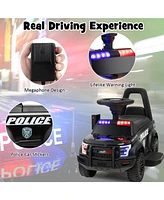 2-in-1 6V Kids Ride On Car Toddler Push w/ Megaphone & Siren