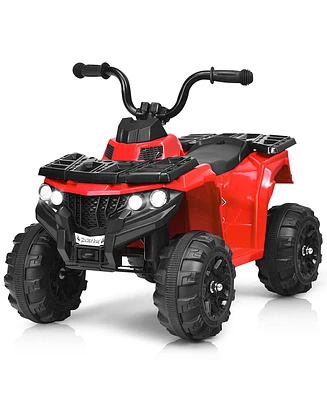 6V Battery Powered Kids Ride On Atv 4-Wheeler Quad w/ MP3 & Led Headlight
