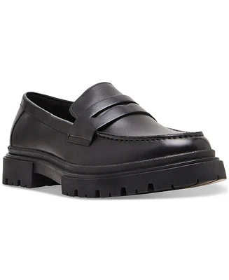 Steve Madden Men's Akkron Leather Lug-Sole Penny Loafers