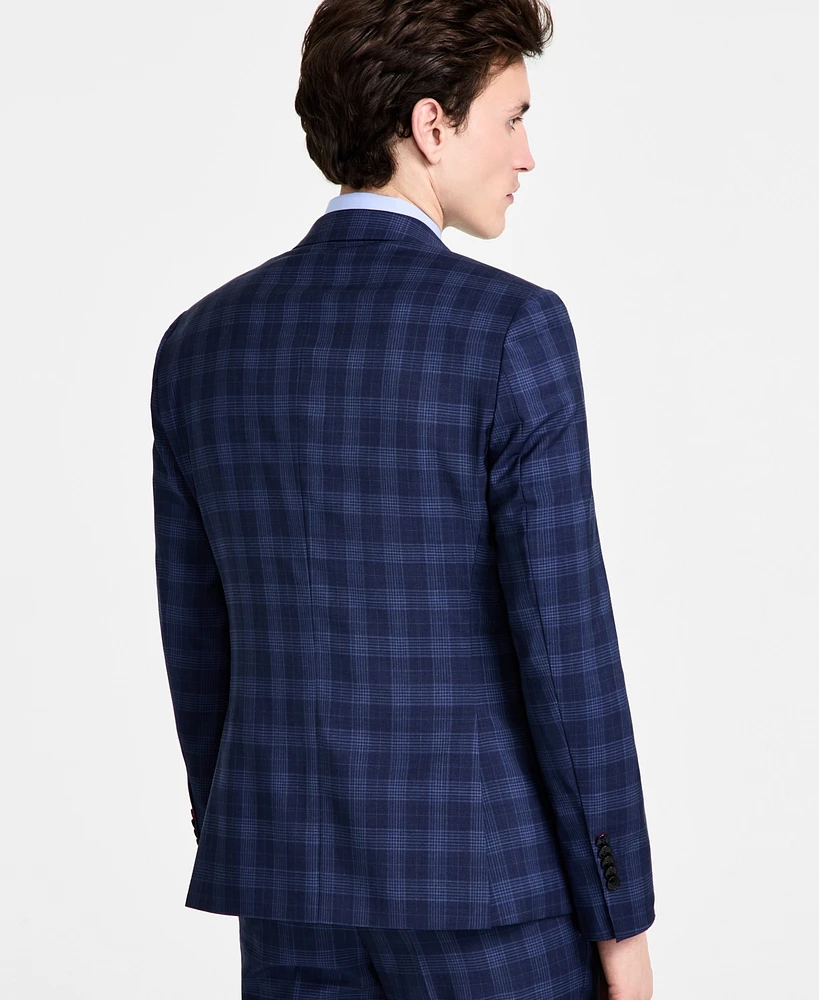 Hugo by Boss Men's Modern-Fit Wool Plaid Suit Jacket