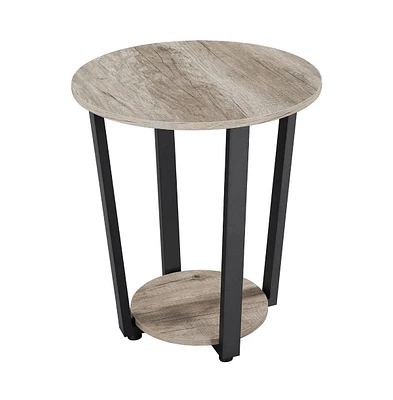 Yaheetech Industrial Side Table Metal Sofa Table for Living Room