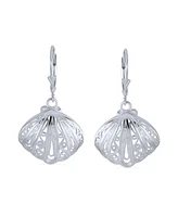 Bling Jewelry Hawaiian Seaside Escape Set Sand Dollar, Starfish, Seashell Dangle Stud Earrings & Necklace 14K Gold-Plated .925 Sterling Silver