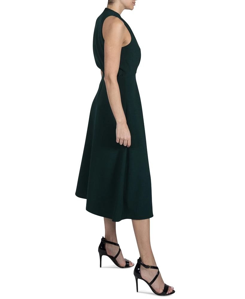 julia jordan Women's Sleeveless High-Neck A-Line Dress
