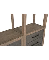 Portmore 80" Wood 3PC Tv Console Set (80"Console, 2 Piers)