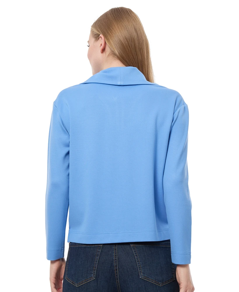 Jones New York Women's Solid-Color Quarter-Zip Top