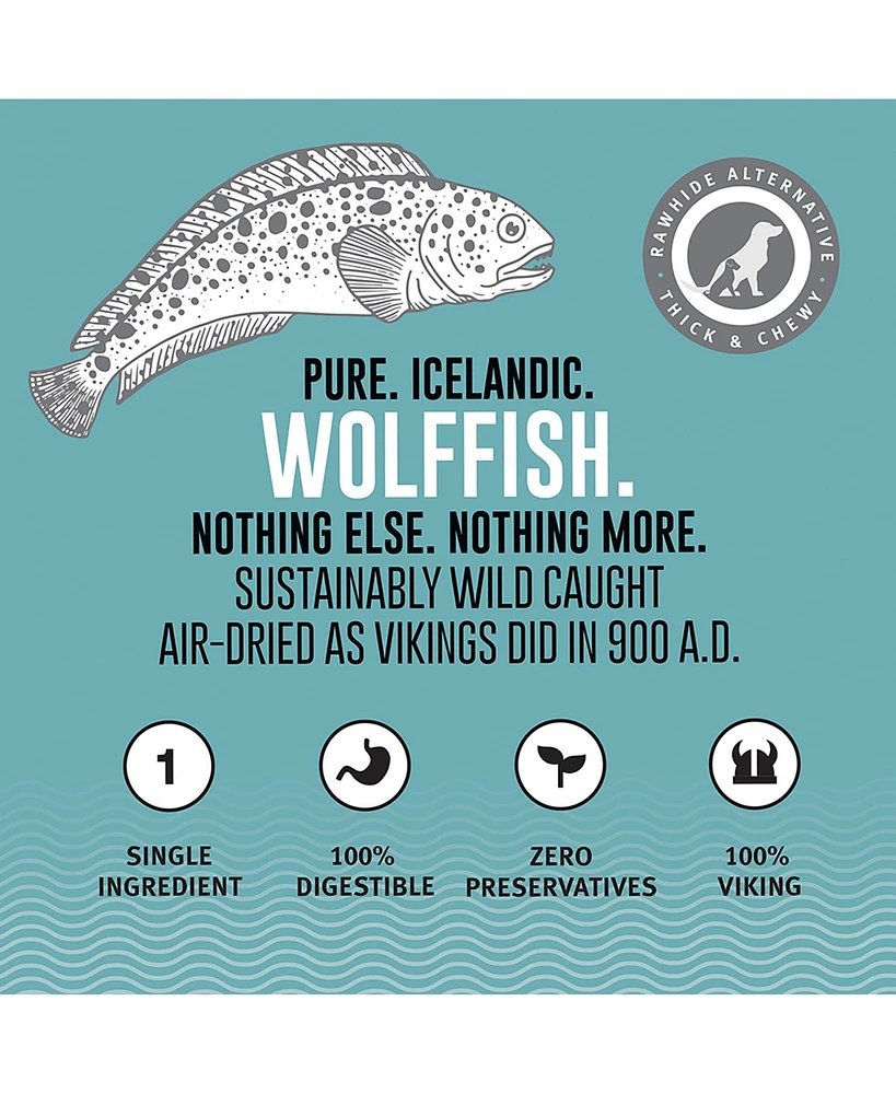 Stick Chews & Pieces: Wolffish Skin - Dog Treat 9oz