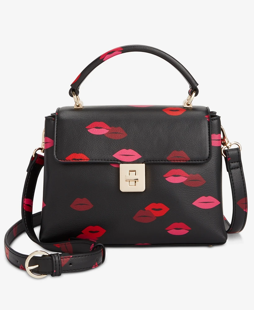On 34th Tandii Lip Party Print Small Satchel Crossbody, Exclusively at Macy's