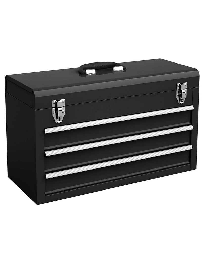 Portable Tool Chest Box Storage Cabinet Garage Mechanic Organizer 3 Drawers