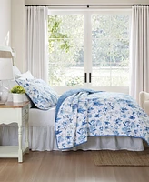 Laura Ashley Breezy Floral Reversible 2-Pc. Quilt Set, Twin