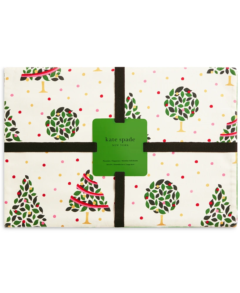 Kate Spade New York Holiday Confetti Placemat 13" x 19", Set of 4