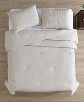 Kenneth Cole New York Serenity Wavy Lines Embossed 2-Pc. Comforter Set
