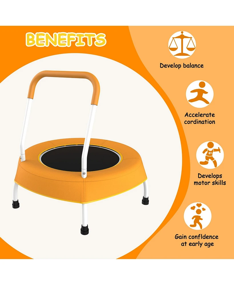 Toddler Trampoline for Kids 1 Year Plus with Handle, Baby Gifts for Boys and Girls, Indoor and Outdoor