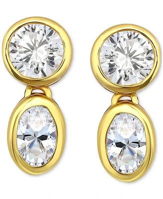 Giani Bernini Cubic Zirconia Octagon & Square Drop Earrings 18k Gold-Plated Sterling Silver, Created for Macy's