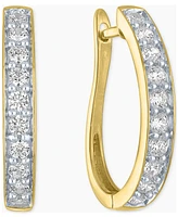 Forever Grown Diamonds Lab-Grown Diamond Hoop Earrings (1 ct. t.w.) in Sterling Silver or 14k Gold-Plated Sterling Silver