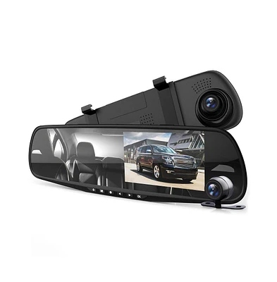 Pyle Dual Camera Car Video System, 1080p Hd Dash Cam & Waterproof Rearview Backup Camera