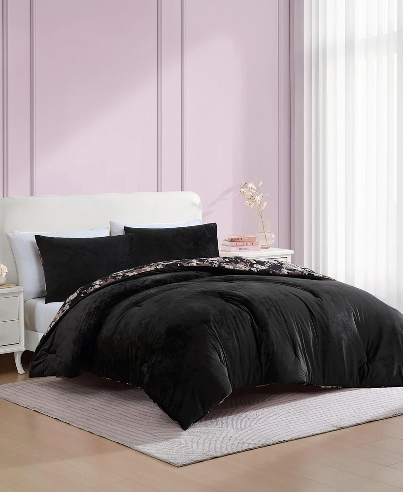 Betsey Johnson Solid Velvet 3-Pc. Comforter Set