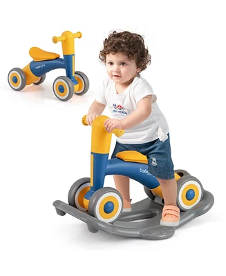 3 1 Rocking Horse with Detachable Balance Board and Height Adjustable Seat