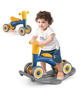3 1 Rocking Horse with Detachable Balance Board and Height Adjustable Seat