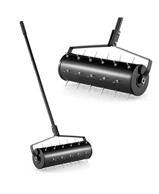 21" Manual Lawn Aerator Grass Aeration Tool Filled with Sand or Stone with Handle