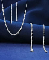 Wrapped In Love Diamond Linear Tennis Necklace Bracelet Drop Earrings Collection In 14k White Gold Created For Macys