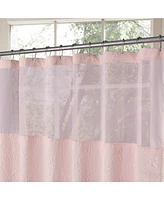 Awesome Home Starburst Water Repellent Crinkle Shower Curtain with Snap-in Liner and Hooks Set, 71"X72"