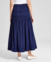 And Now This Women's Tie-Waist Lace-Inset Maxi Skirt, Exclusively at Macy's