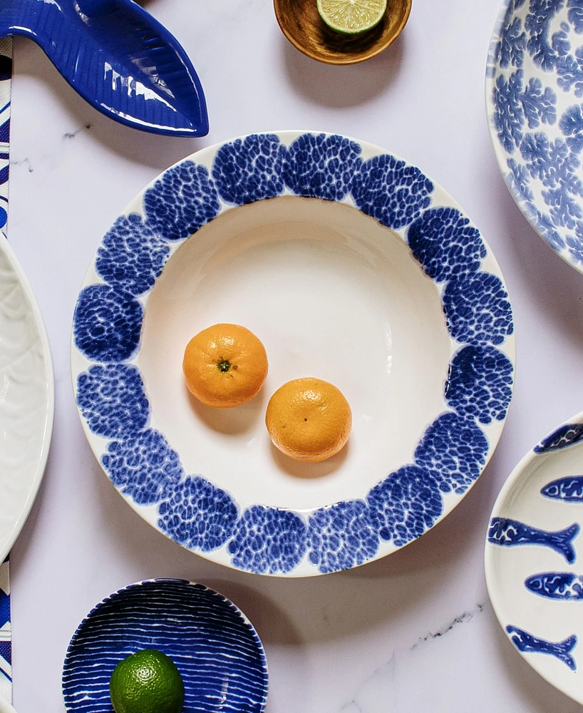 Vietri Santorini Rimmed Serving Bowl