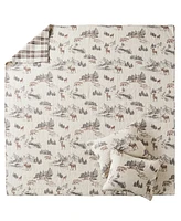 Levtex Lodge Toile Reversible 3-Pc. Quilt Set, Full/Queen