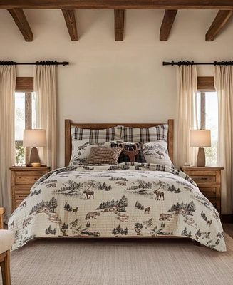 Levtex Lodge Toile Reversible 3-Pc. Quilt Set, Full/Queen