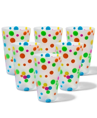 Pint Glasses: 6 pk - Polka Dots