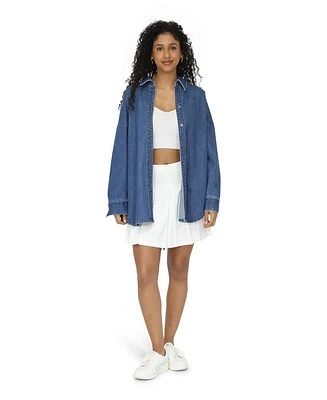 Belle & Bloom Women's Into Him Oversized Denim Shirt