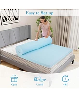 3" Gel-Infused Memory Foam Mattress Topper with Removable & Washable Cover