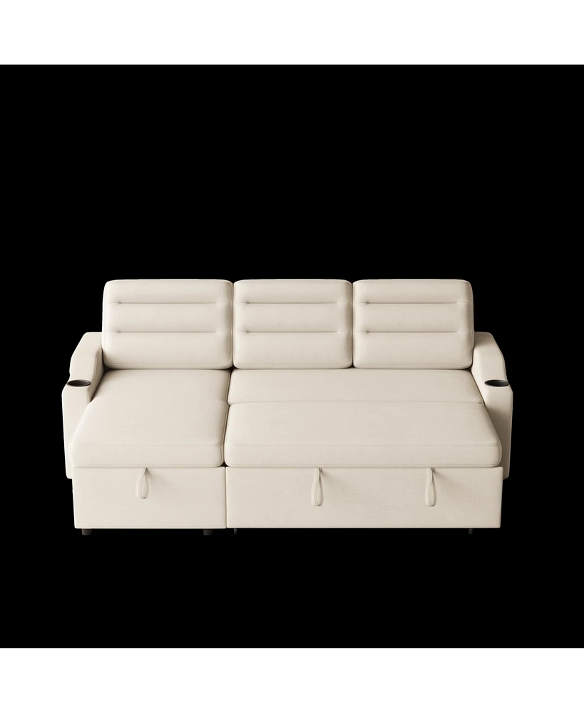 Streamdale Furniture Modern Convertible Sofa Bed with Storage for Cozy Comfort and Flexibility