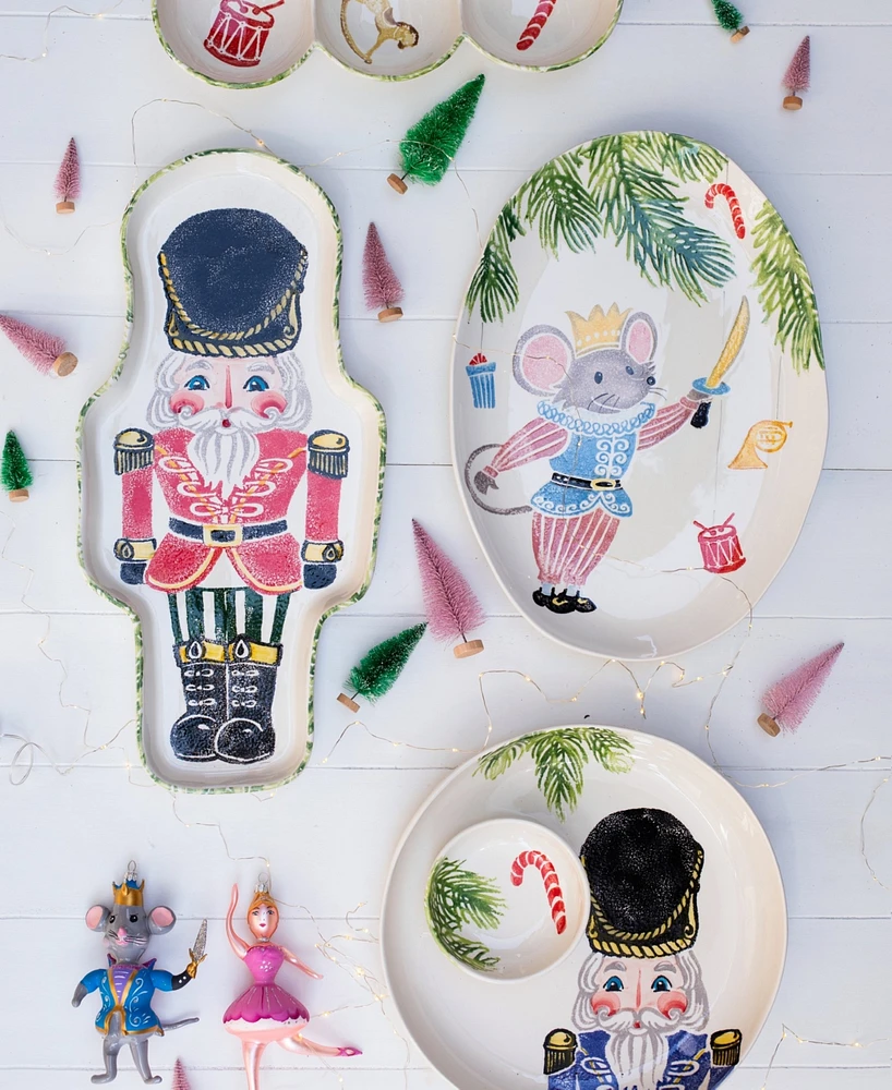Vietri Nutcrackers Figural Platter