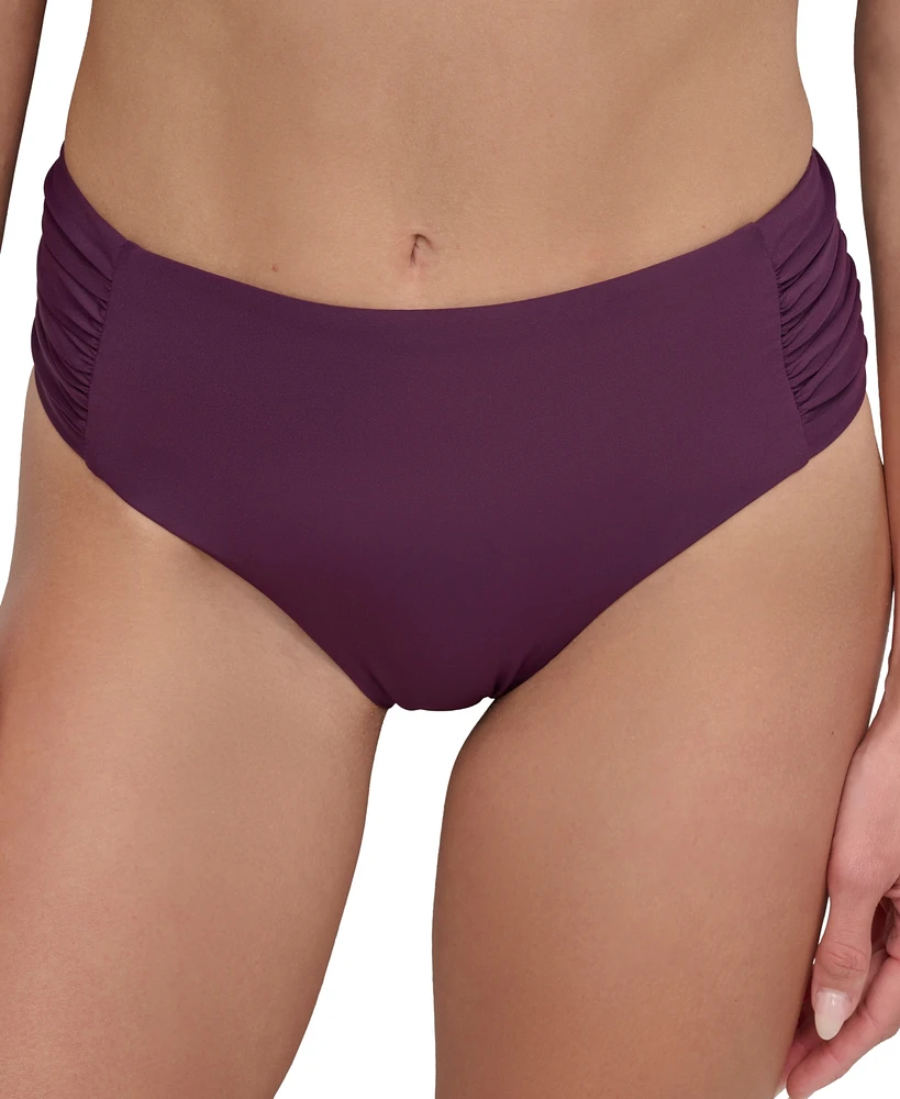 Dkny Women's High-Waist Side-Shirred Bikini Bottoms