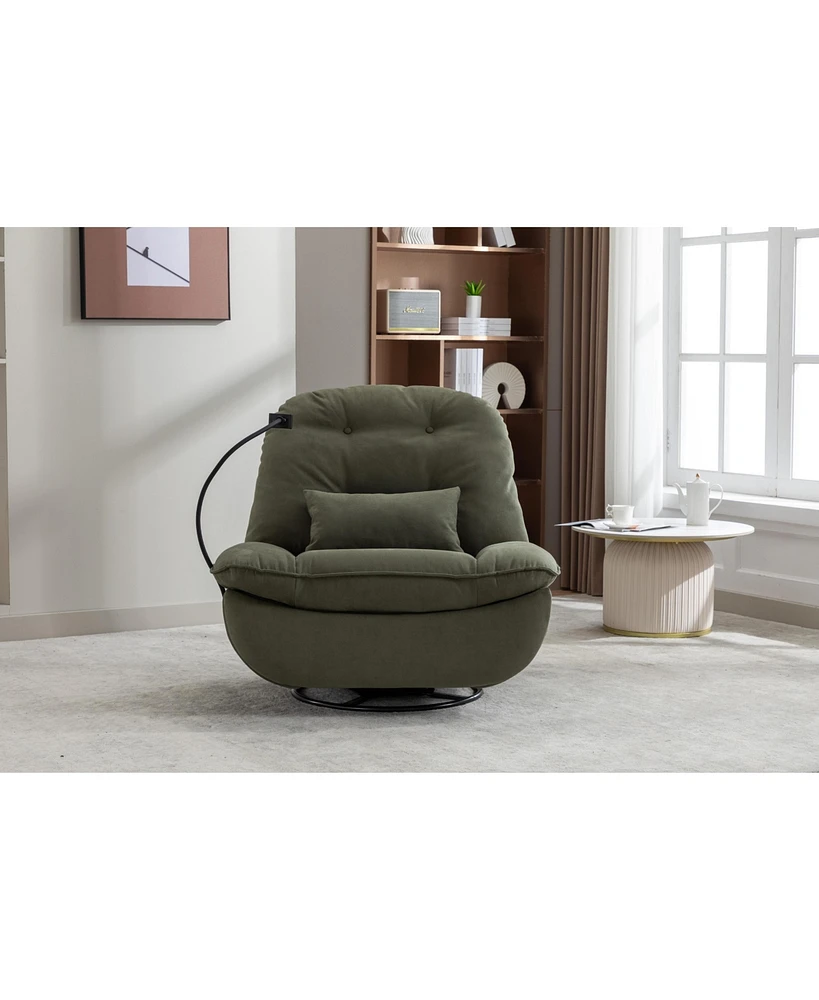 Power Recliner Swivel Glider Usb Charger With Bluetooth Music Player Different Function Sleep Working Game and Leisure Model